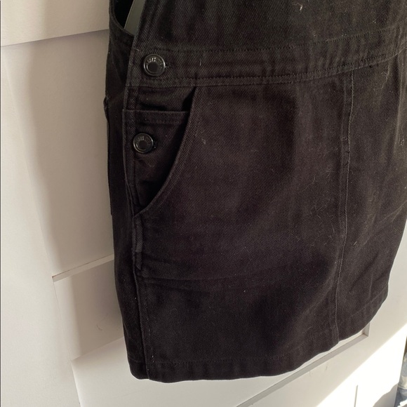 Woman’s Lazy Oaf Jumper Dress Black Cotton Denim Small - Picture 4 of 8